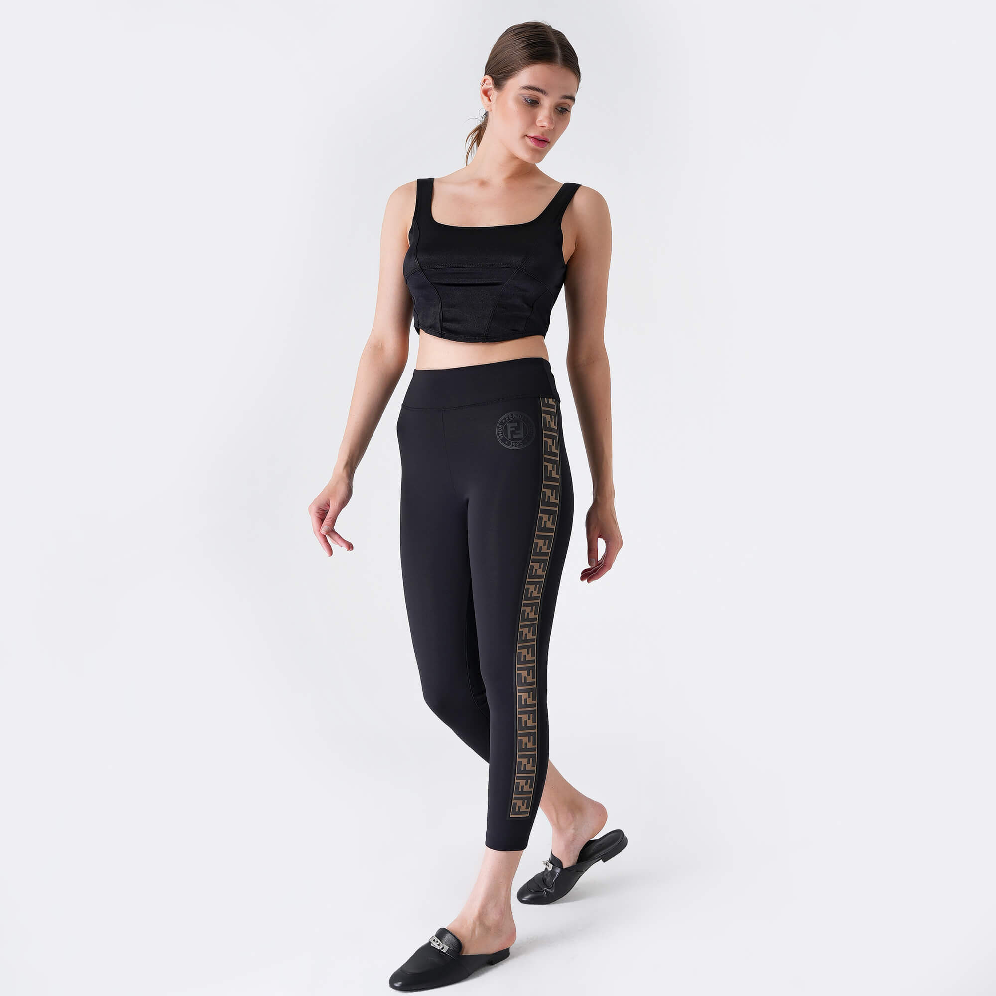 Fendi - Black FF Logo Leggings